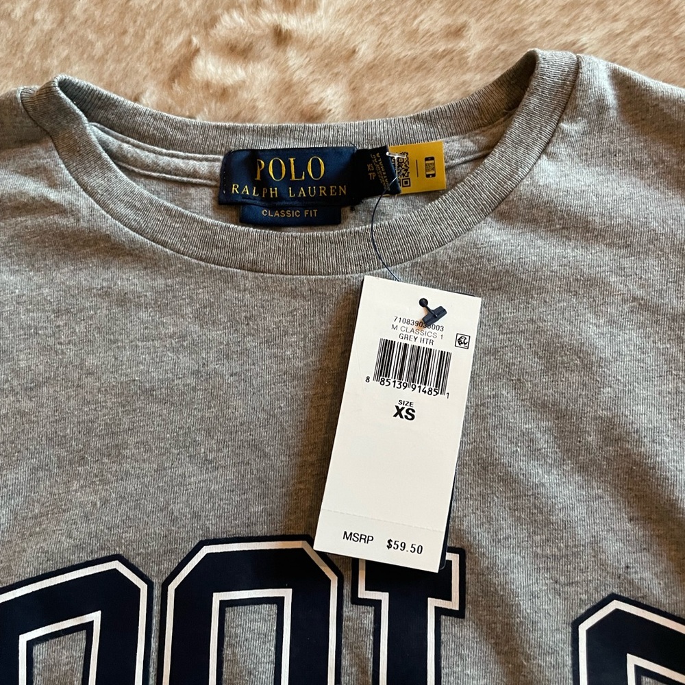Polo RL Gray Long Sleeve Tee - Picture 3 of 4